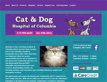 Tablet Screenshot of catdoghospitalcolumbia.com